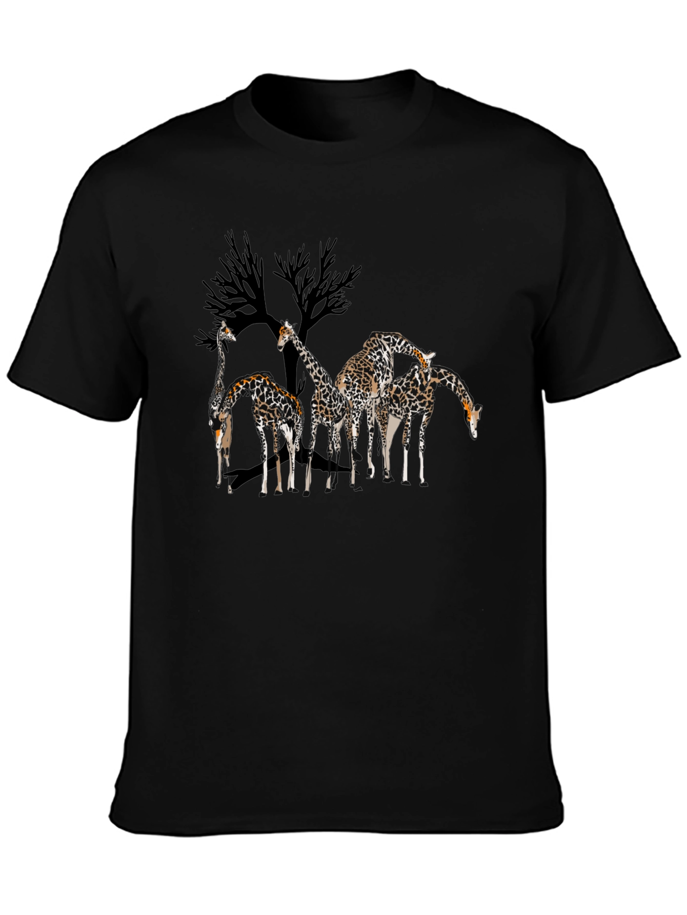 Giraffe Silhouette Graphic T-Shirt