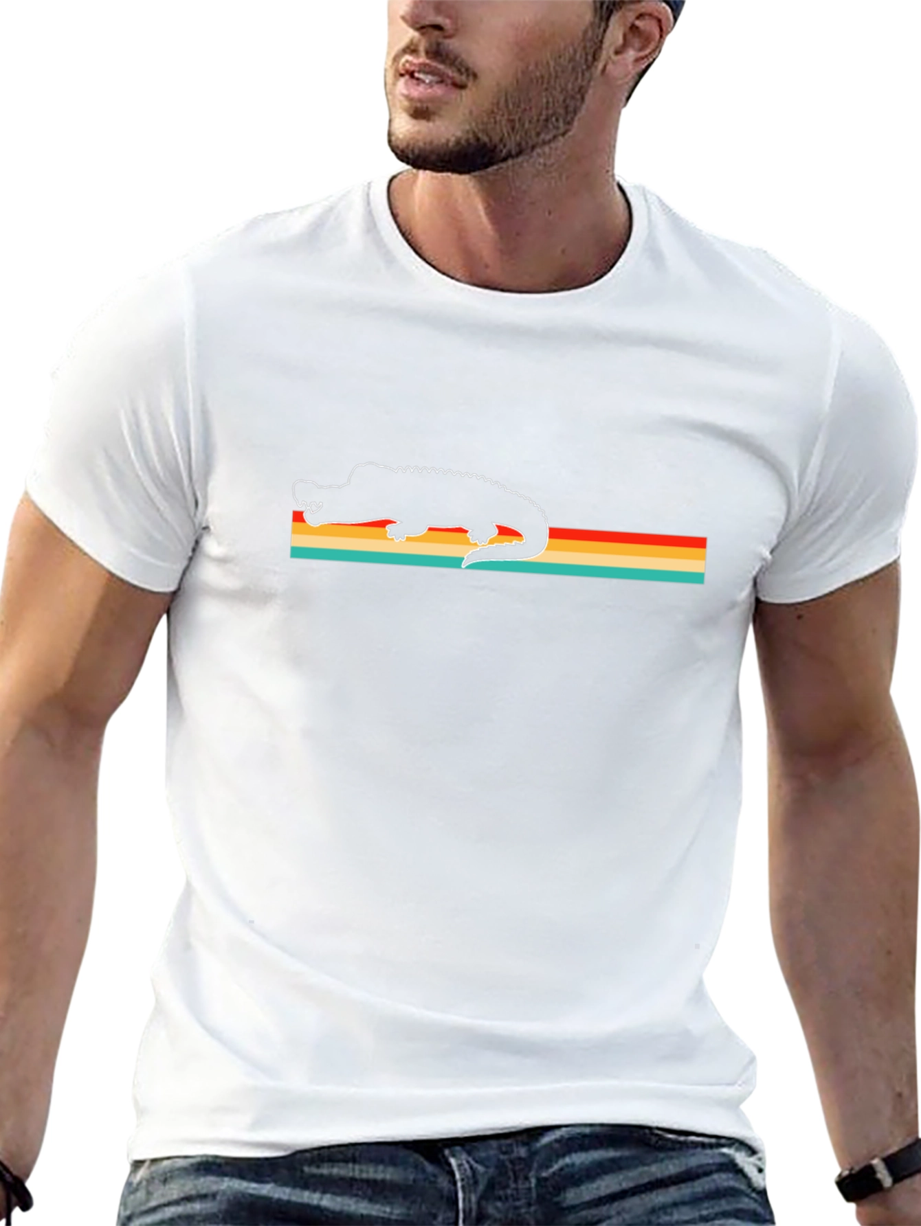 Retro Alligator Tee - Cool Reptile Graphic T-Shirt