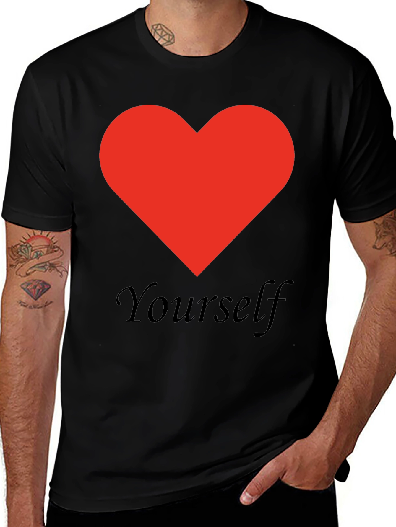 Love Yourself Black Graphic Tee