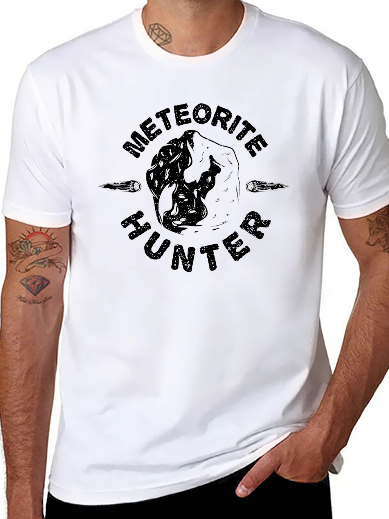 Meteorite Hunter Graphic T-Shirt - Black