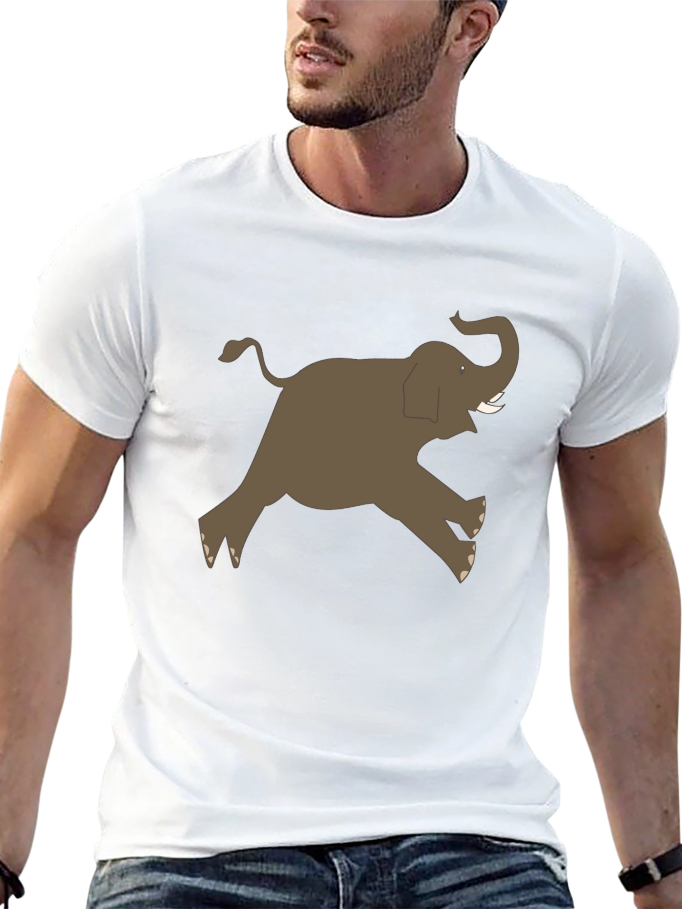 Elephant Graphic Tee - Mens Black T-Shirt