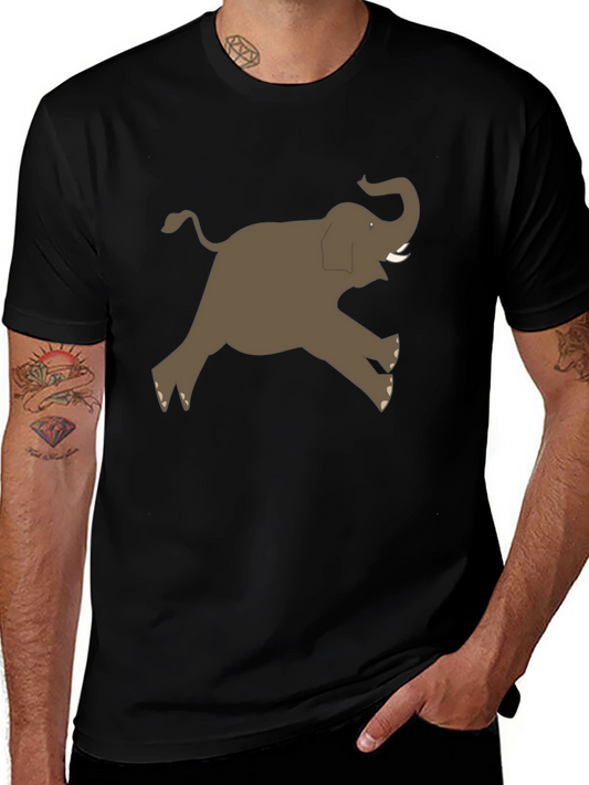 Elephant Graphic Tee - Mens Black T-Shirt