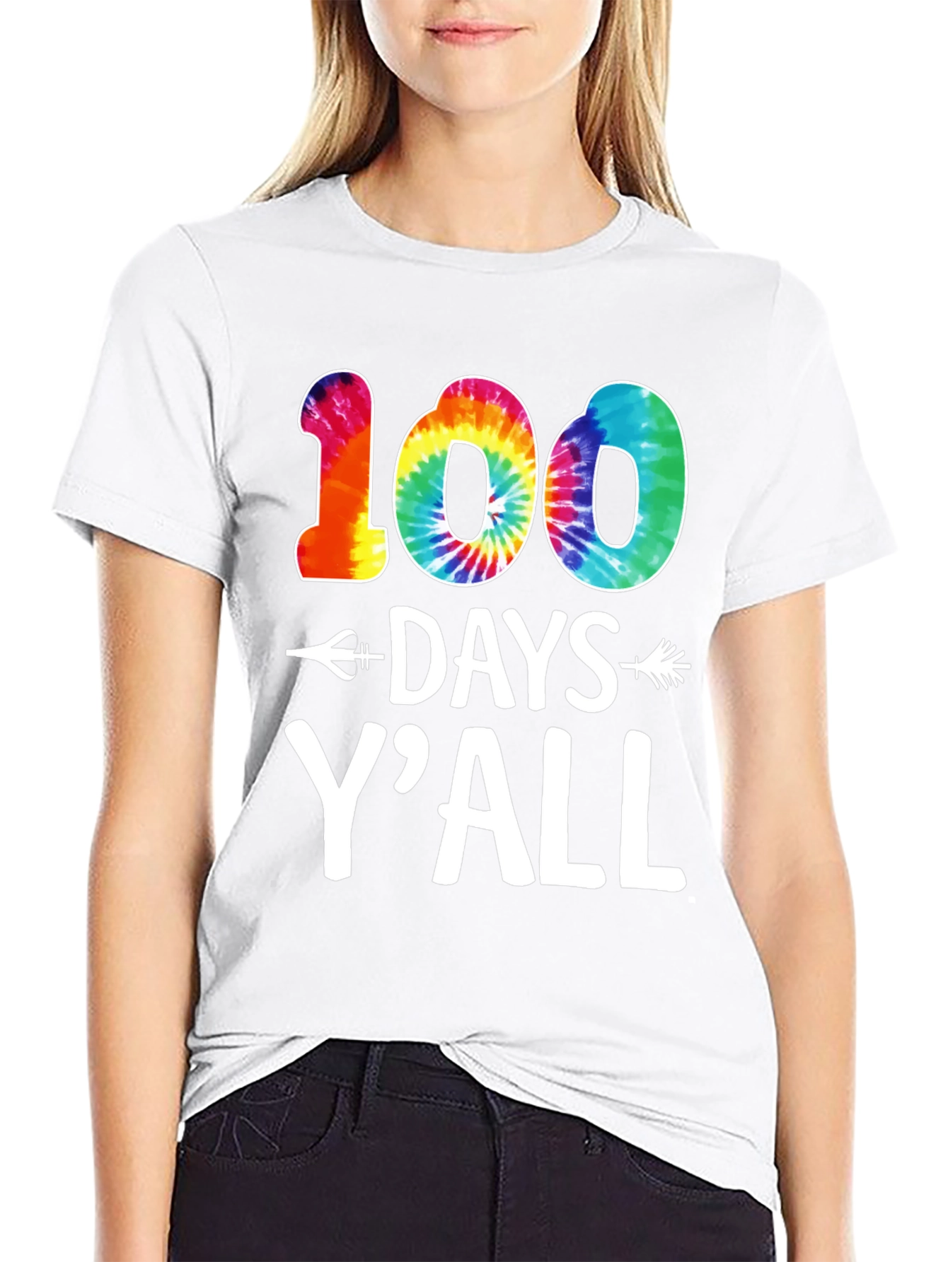 100 Days Yall Tie-Dye Graphic Tee