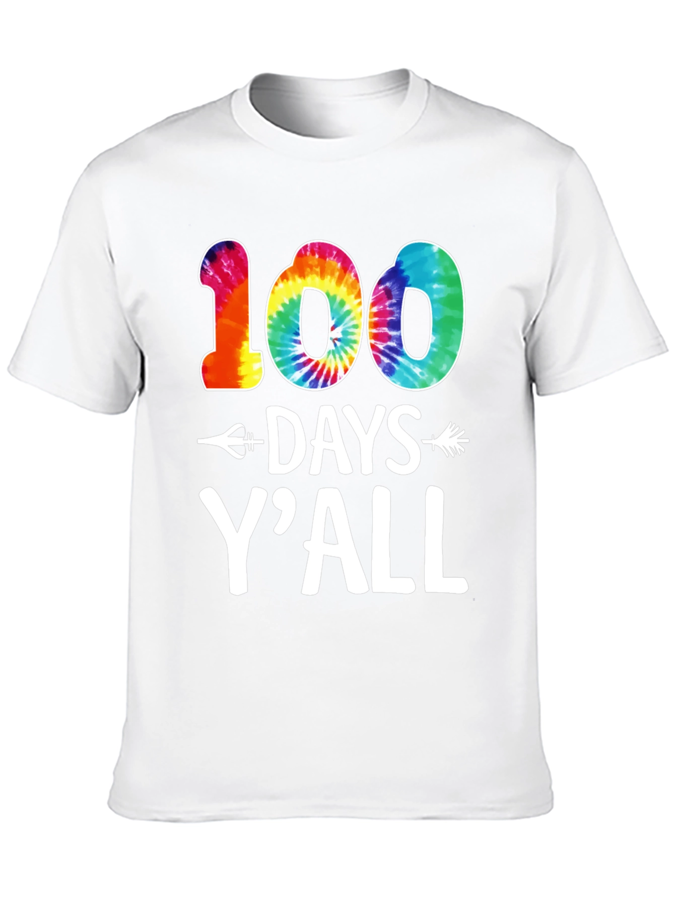 100 Days Yall Tie-Dye Graphic Tee