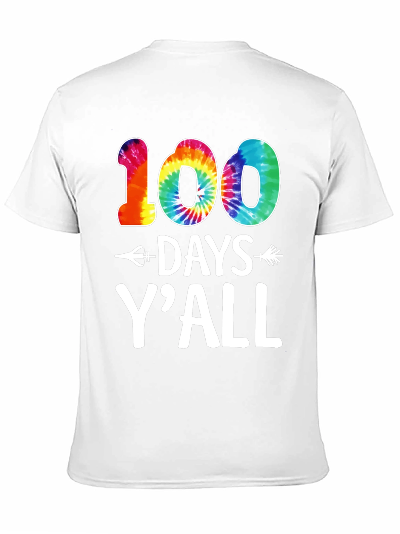 100 Days Yall Tie-Dye Graphic Tee