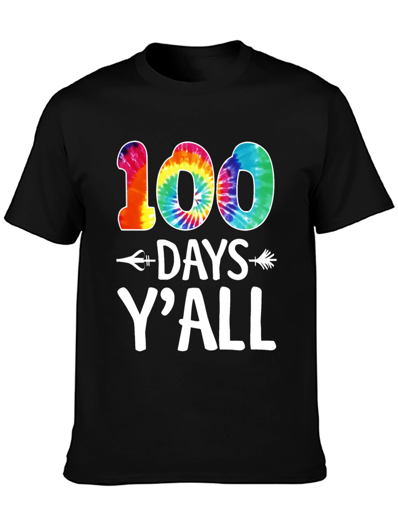100 Days Yall Tie-Dye Graphic Tee