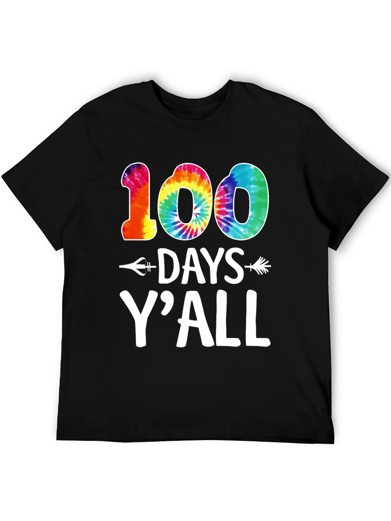 100 Days Yall Tie-Dye Graphic Tee