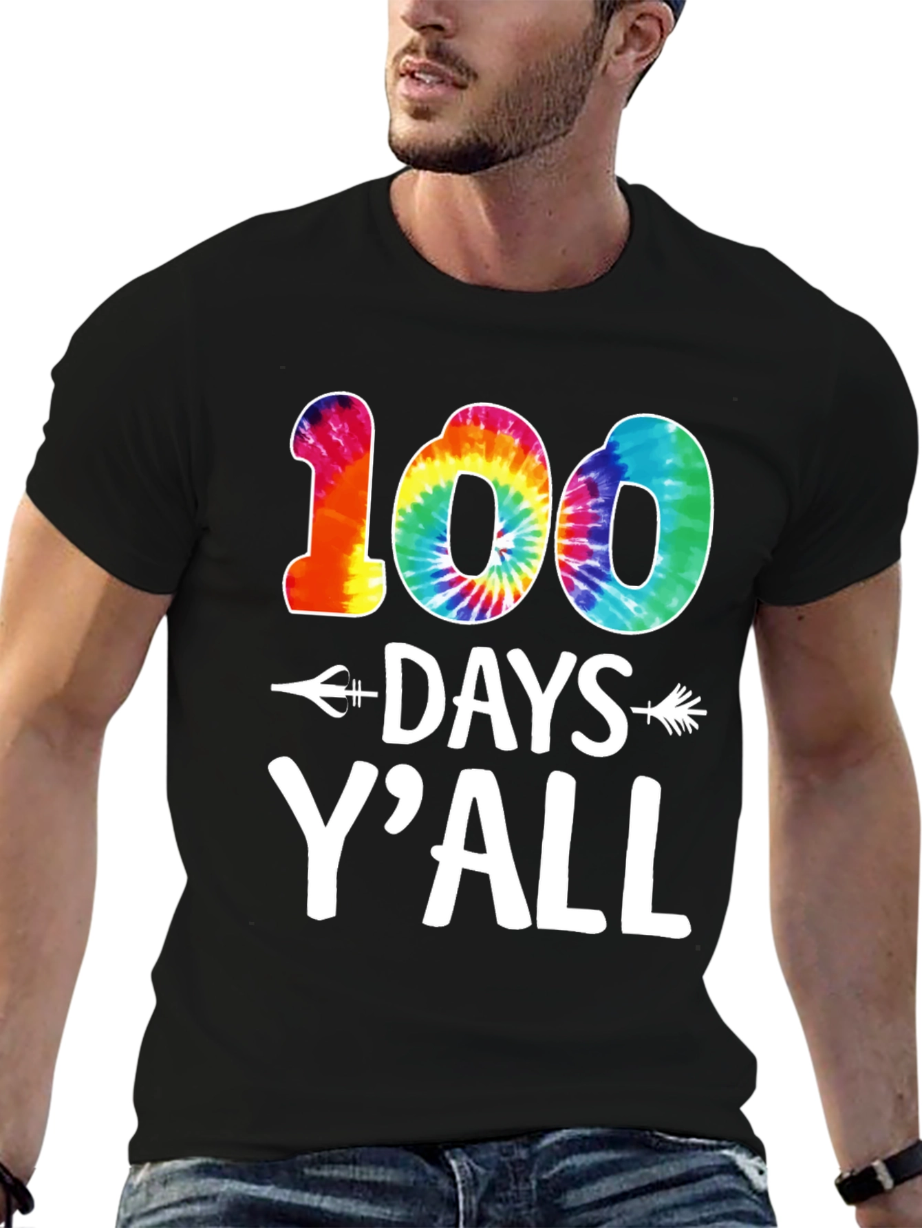 100 Days Yall Tie-Dye Graphic Tee