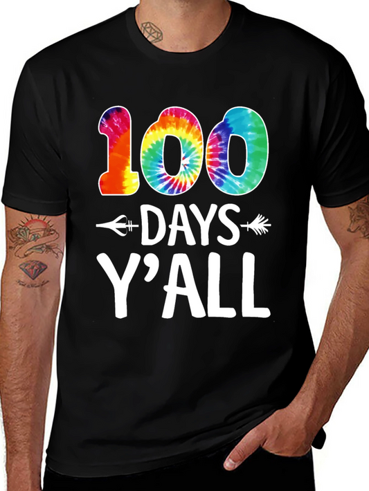 100 Days Yall Tie-Dye Graphic Tee