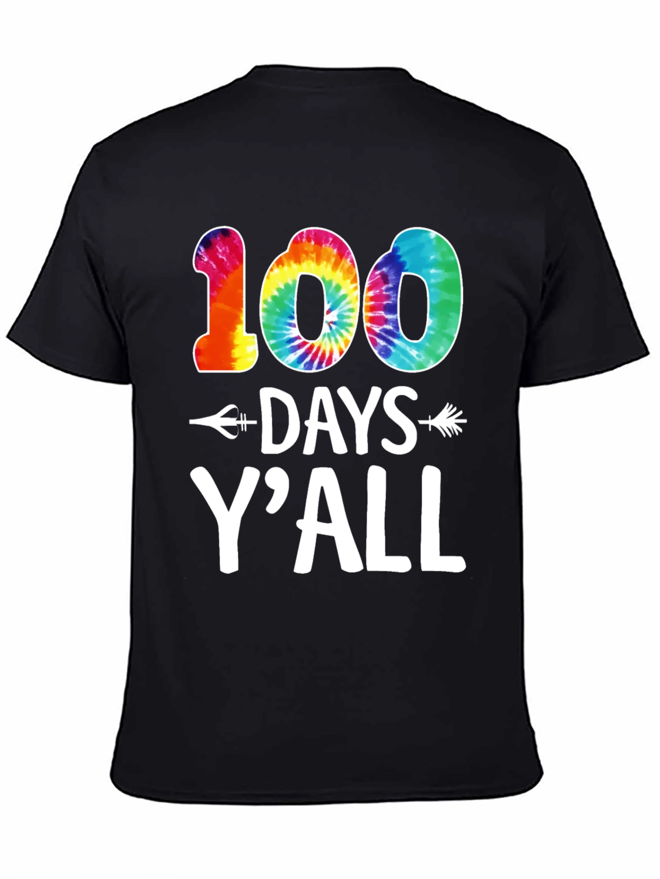 100 Days Yall Tie-Dye Graphic Tee