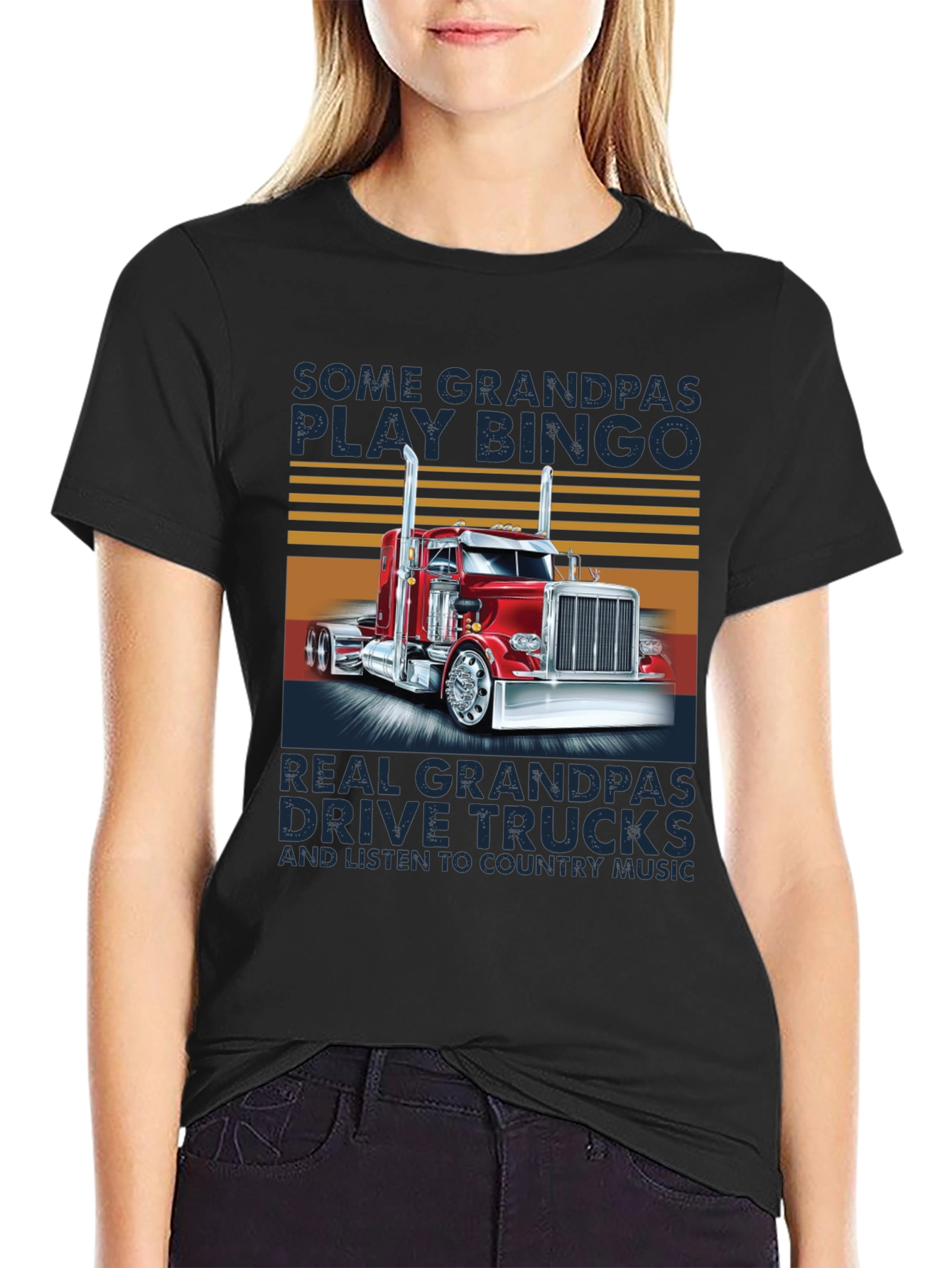 Grandpa Trucker T-Shirt - Bingo vs Trucks