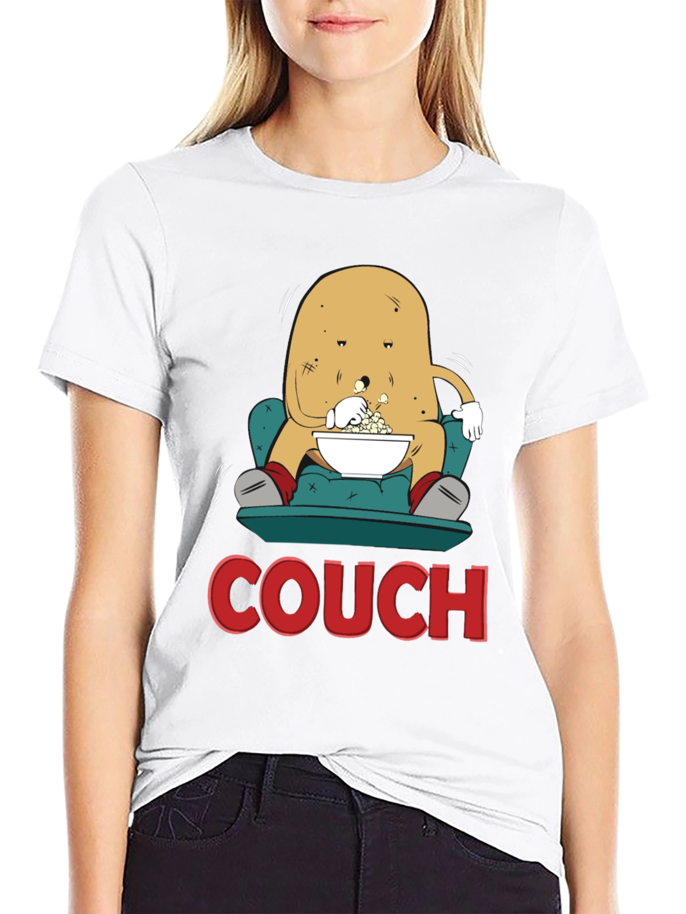 Potato Couch T-Shirt - Funny Lazy Spud Tee