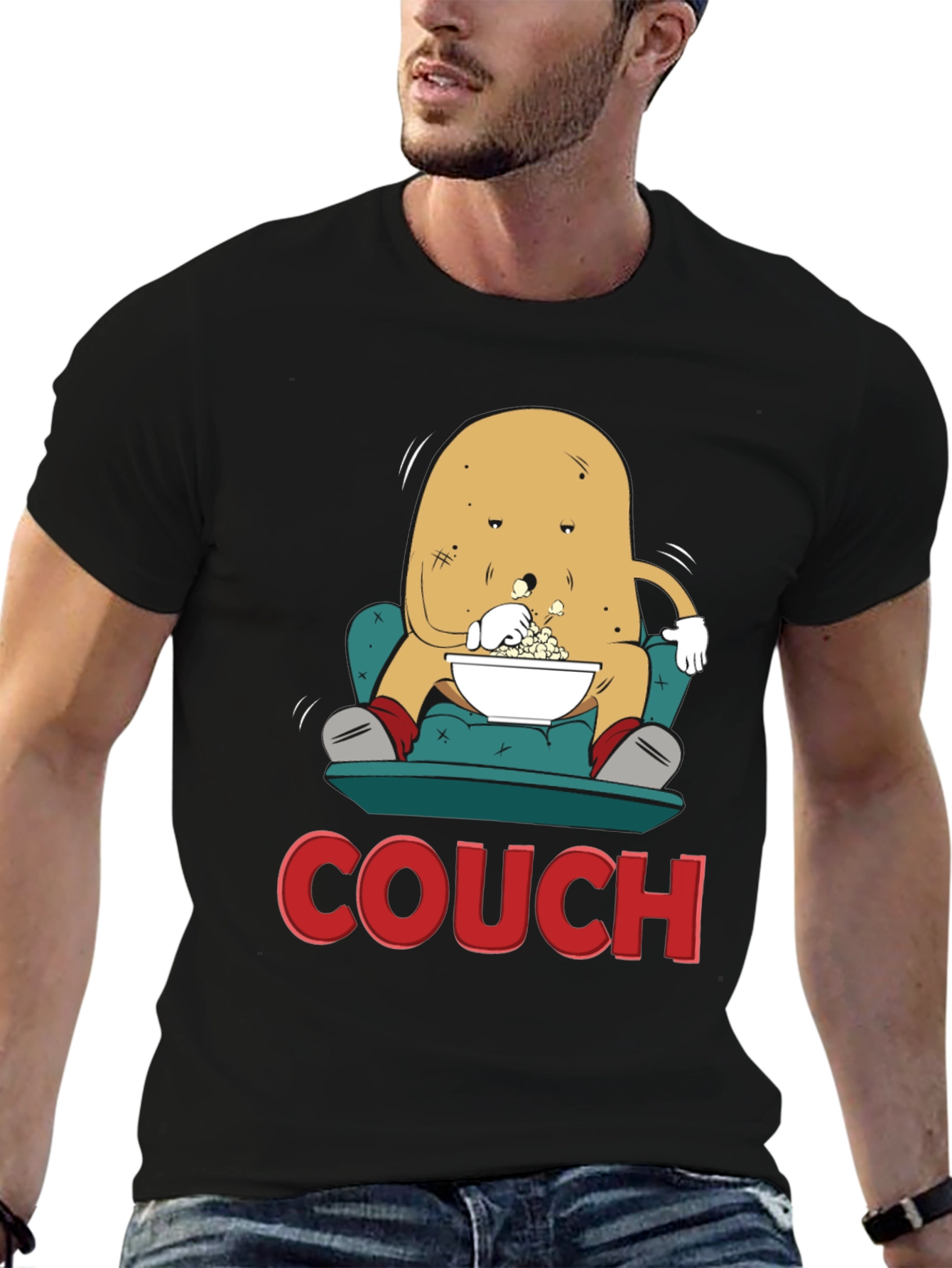 Potato Couch T-Shirt - Funny Lazy Spud Tee