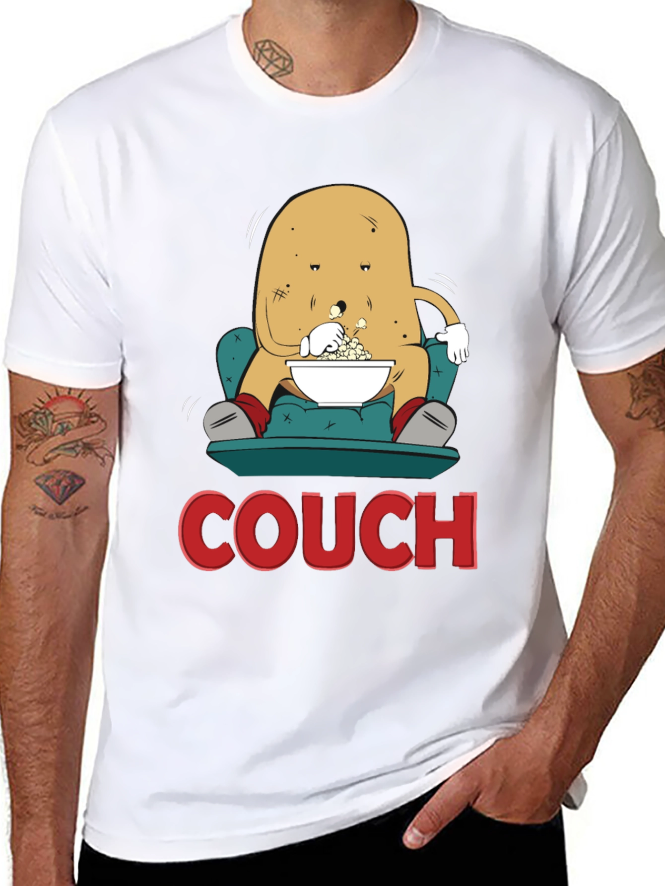Potato Couch T-Shirt - Funny Lazy Spud Tee