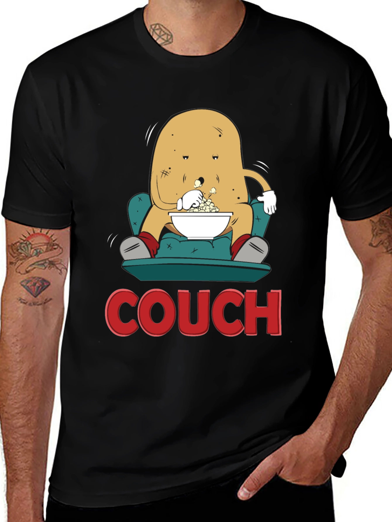 Potato Couch T-Shirt - Funny Lazy Spud Tee