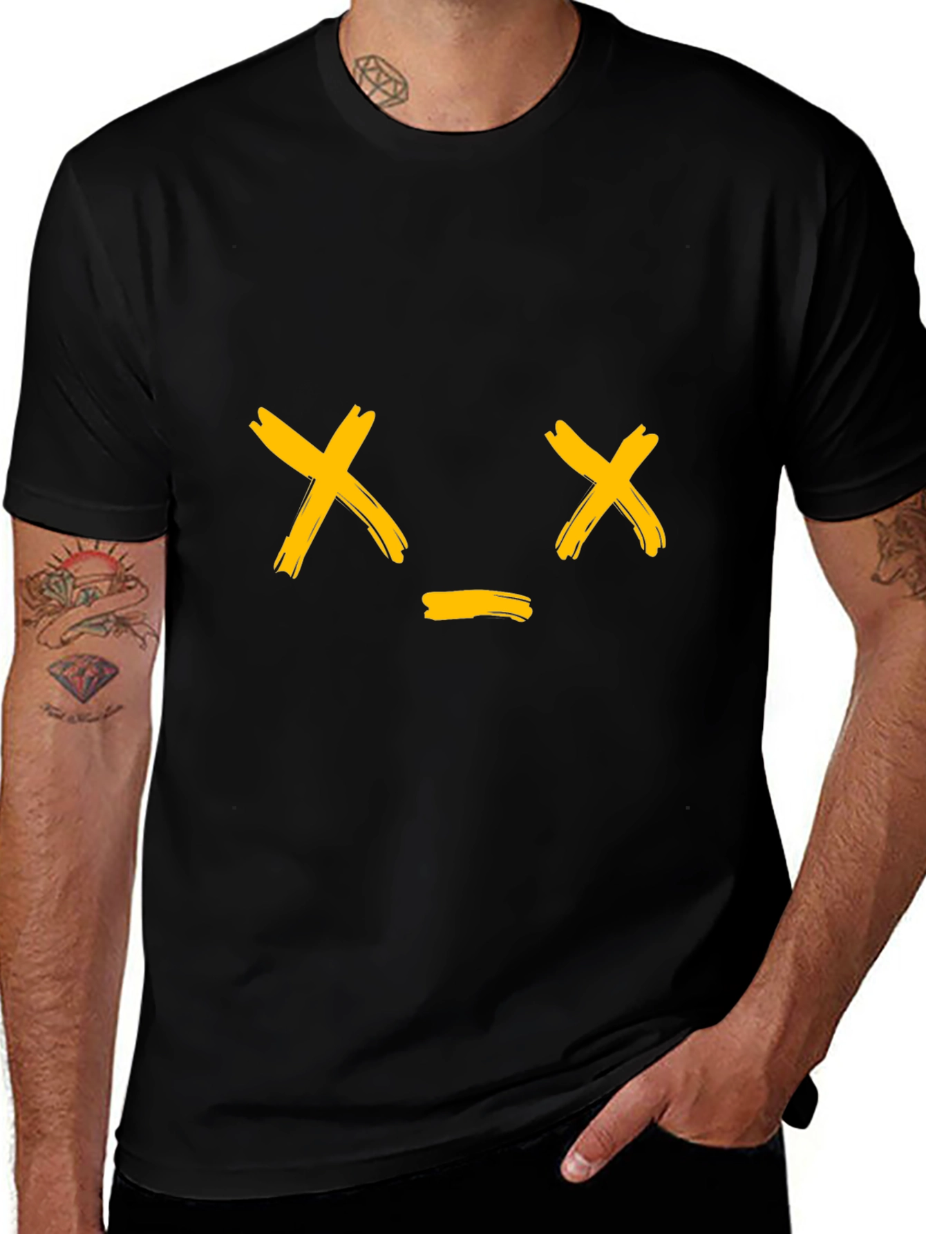 Dead Inside Graphic Tee - Black Cotton Casual