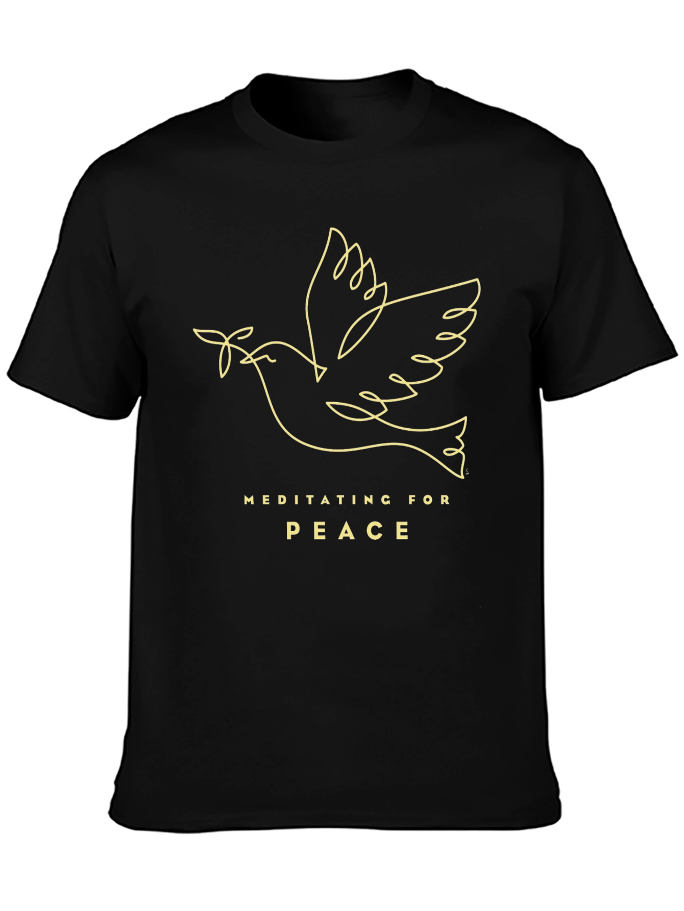 Meditating For Peace Dove Graphic T-Shirt