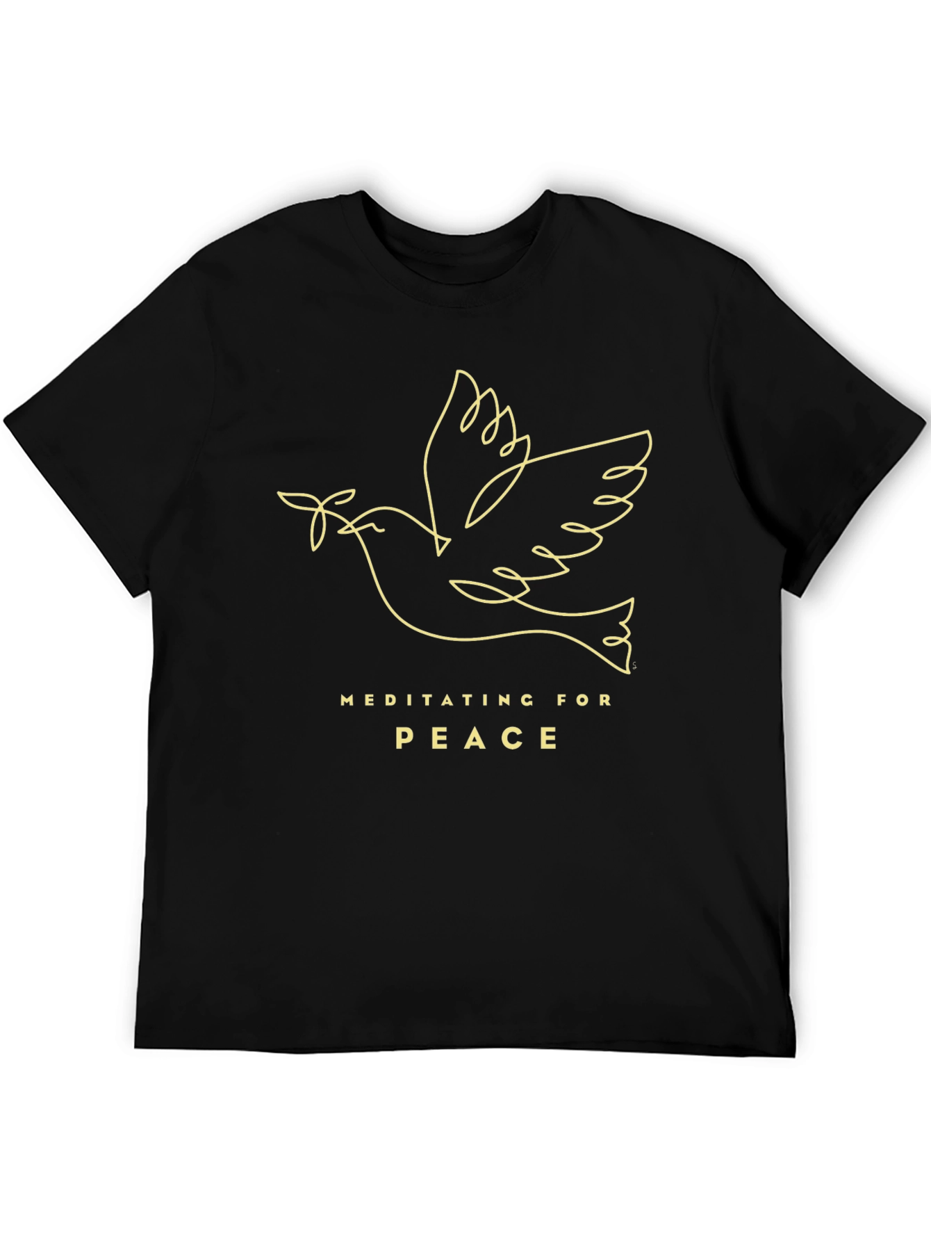 Meditating For Peace Dove Graphic T-Shirt