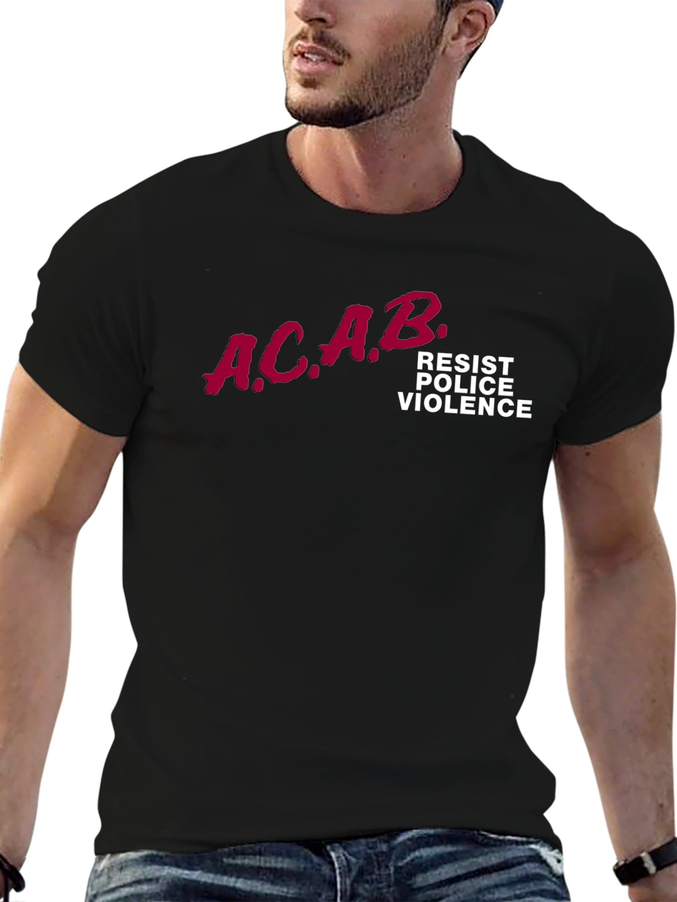ACAB Resist Police Violence Graphic T-Shirt