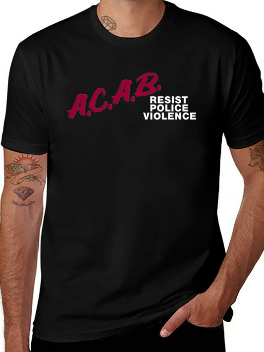 ACAB Resist Police Violence Graphic T-Shirt