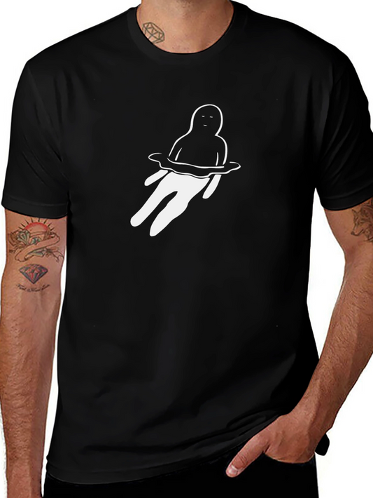 Black T-Shirt with Swimmer Graphic