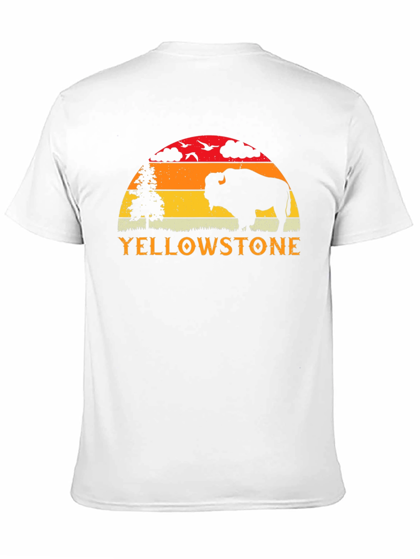 Yellowstone Bison Silhouette Graphic Tee - Black