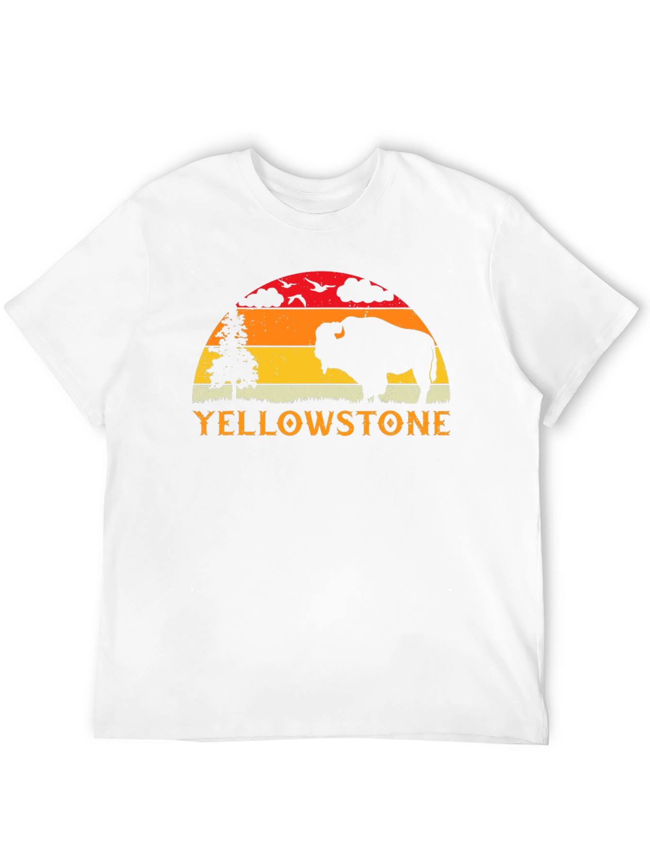Yellowstone Bison Silhouette Graphic Tee - Black