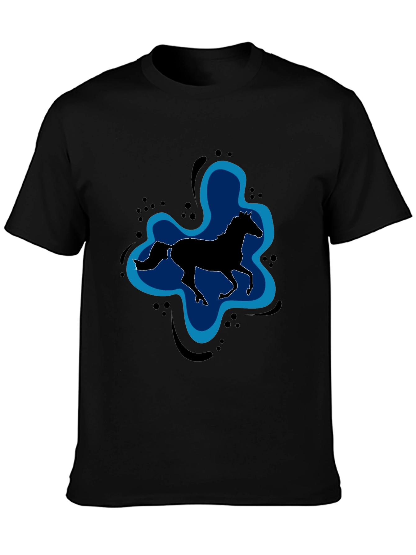 Black Horse Silhouette Graphic Tee - Unisex