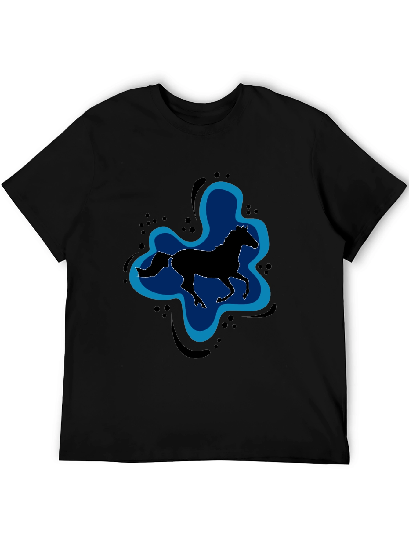 Black Horse Silhouette Graphic Tee - Unisex