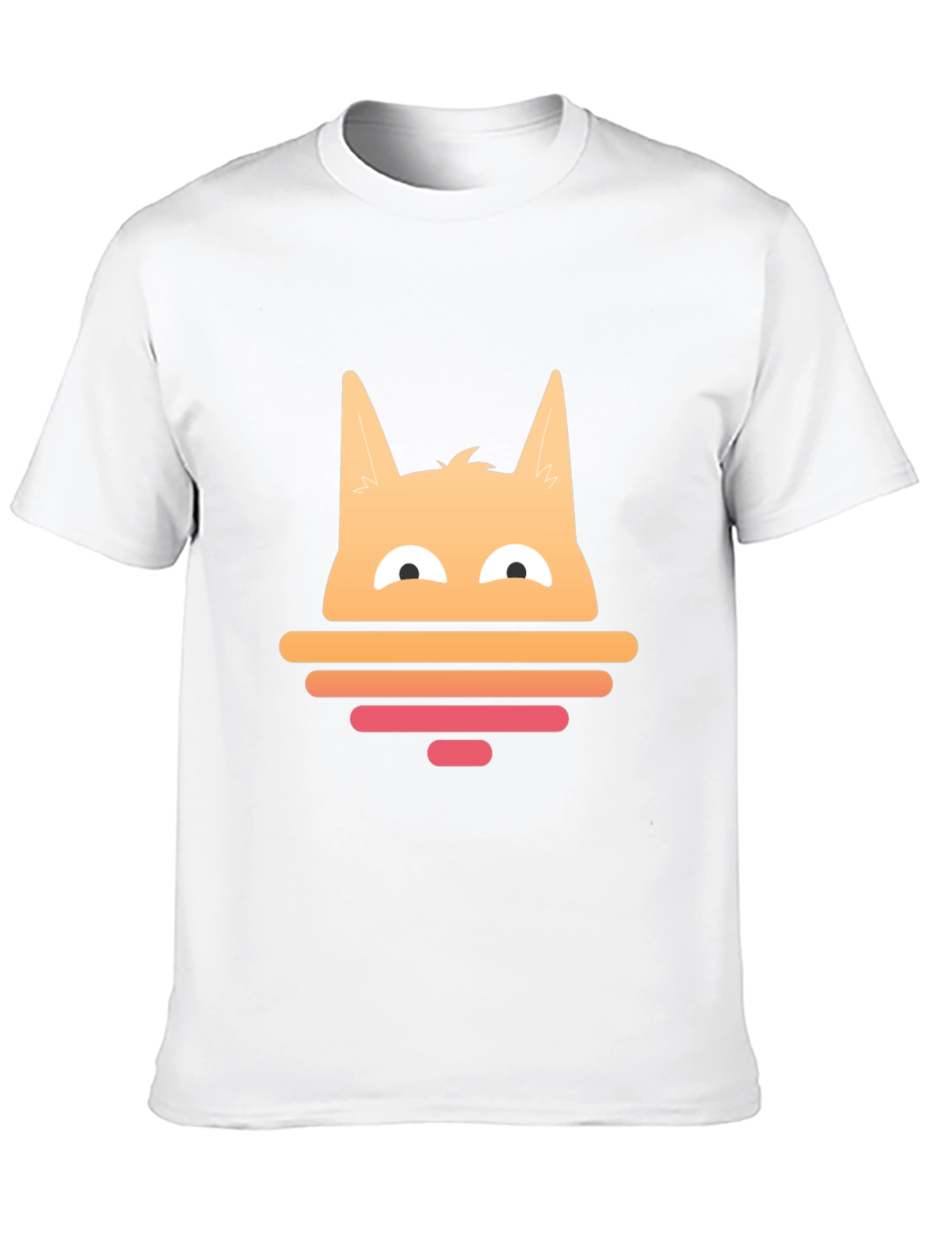 Sunset Cat Graphic Tee - Black Cotton Blend