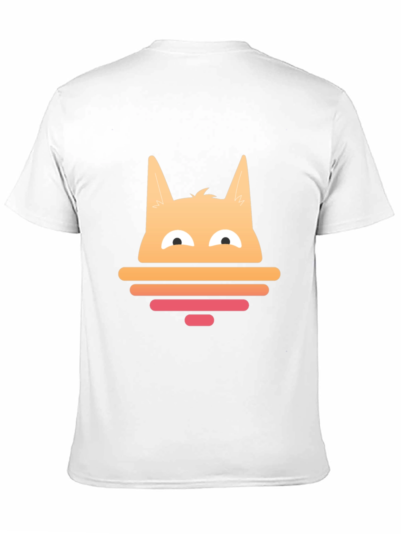 Sunset Cat Graphic Tee - Black Cotton Blend