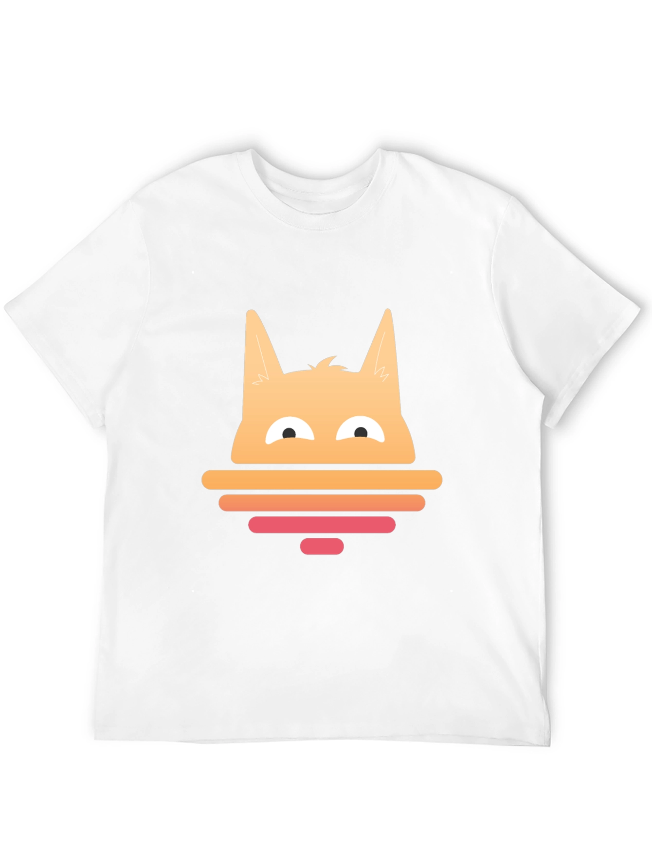 Sunset Cat Graphic Tee - Black Cotton Blend