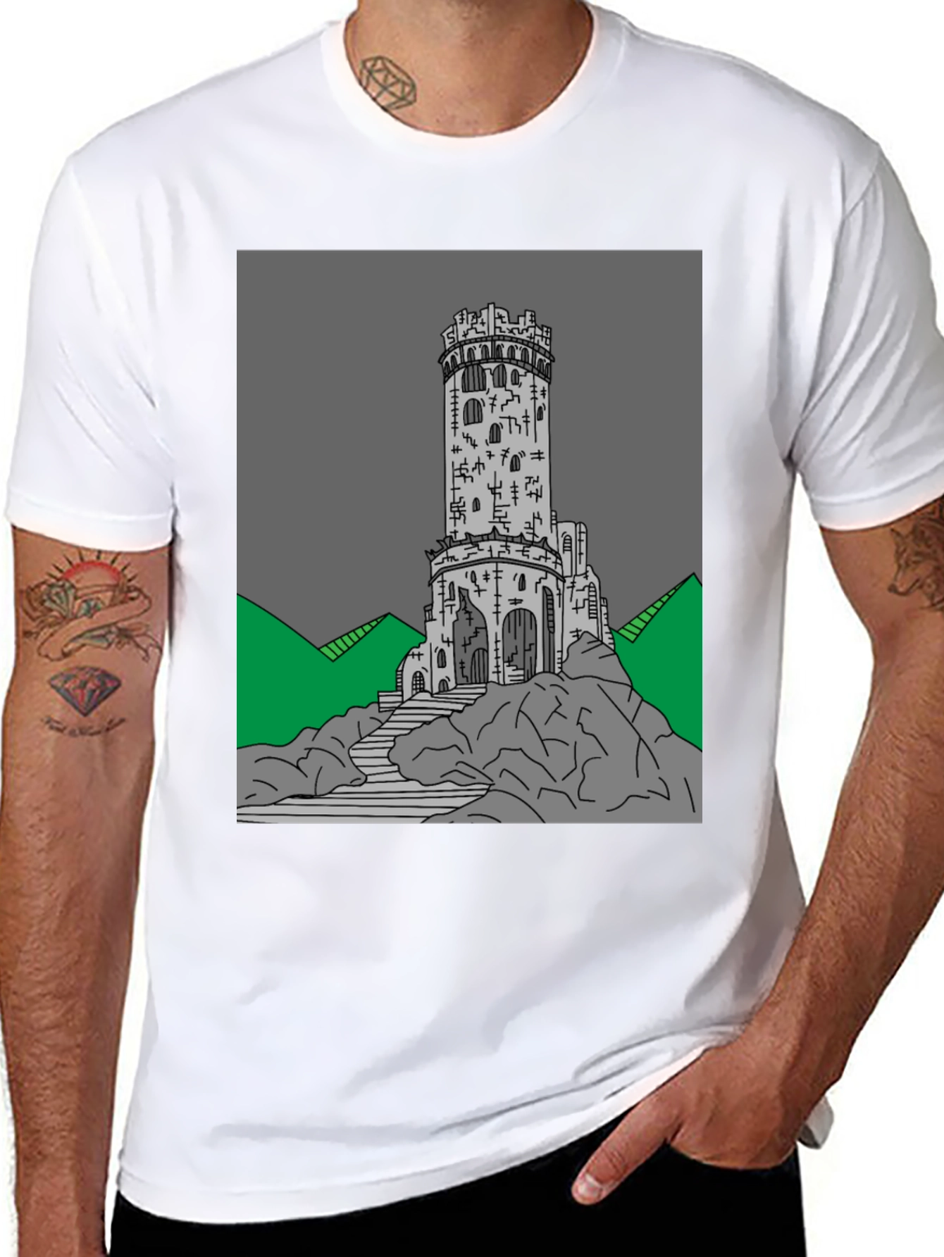 Tower Graphic Tee - Unique Design