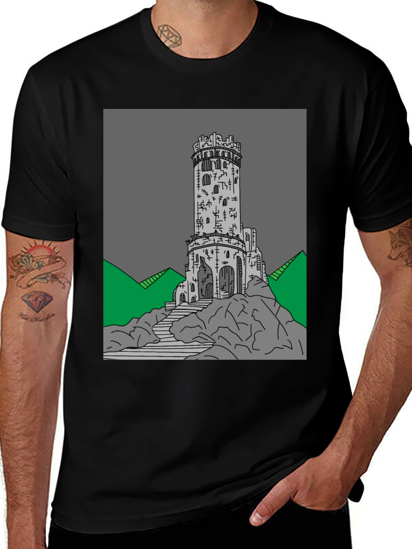 Tower Graphic Tee - Unique Design