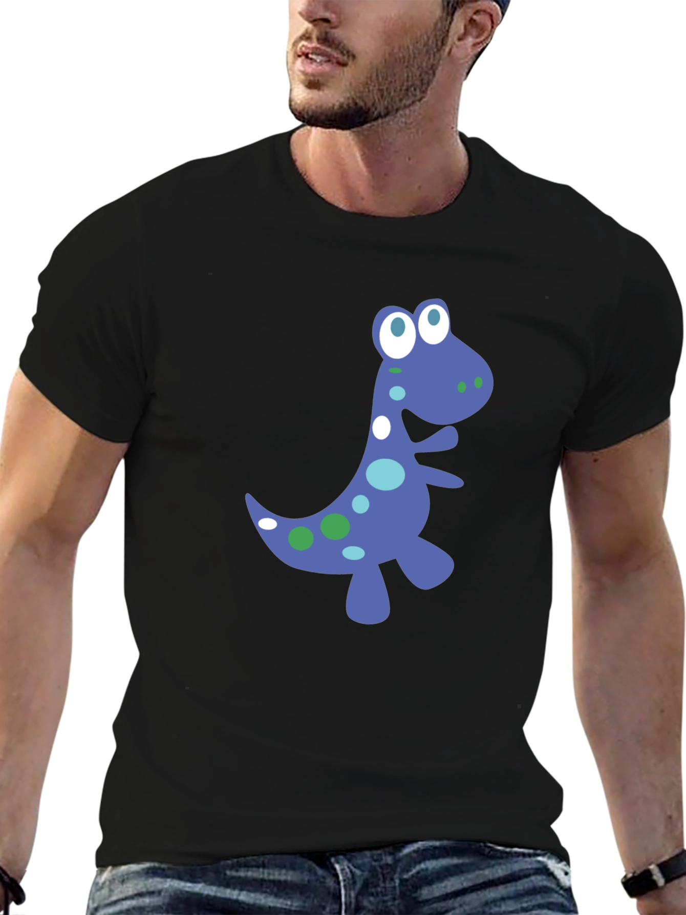 Dino Graphic Tee - Fun Black T-Shirt