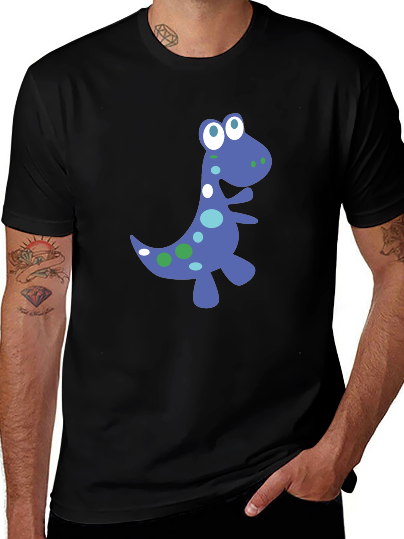 Dino Graphic Tee - Fun Black T-Shirt