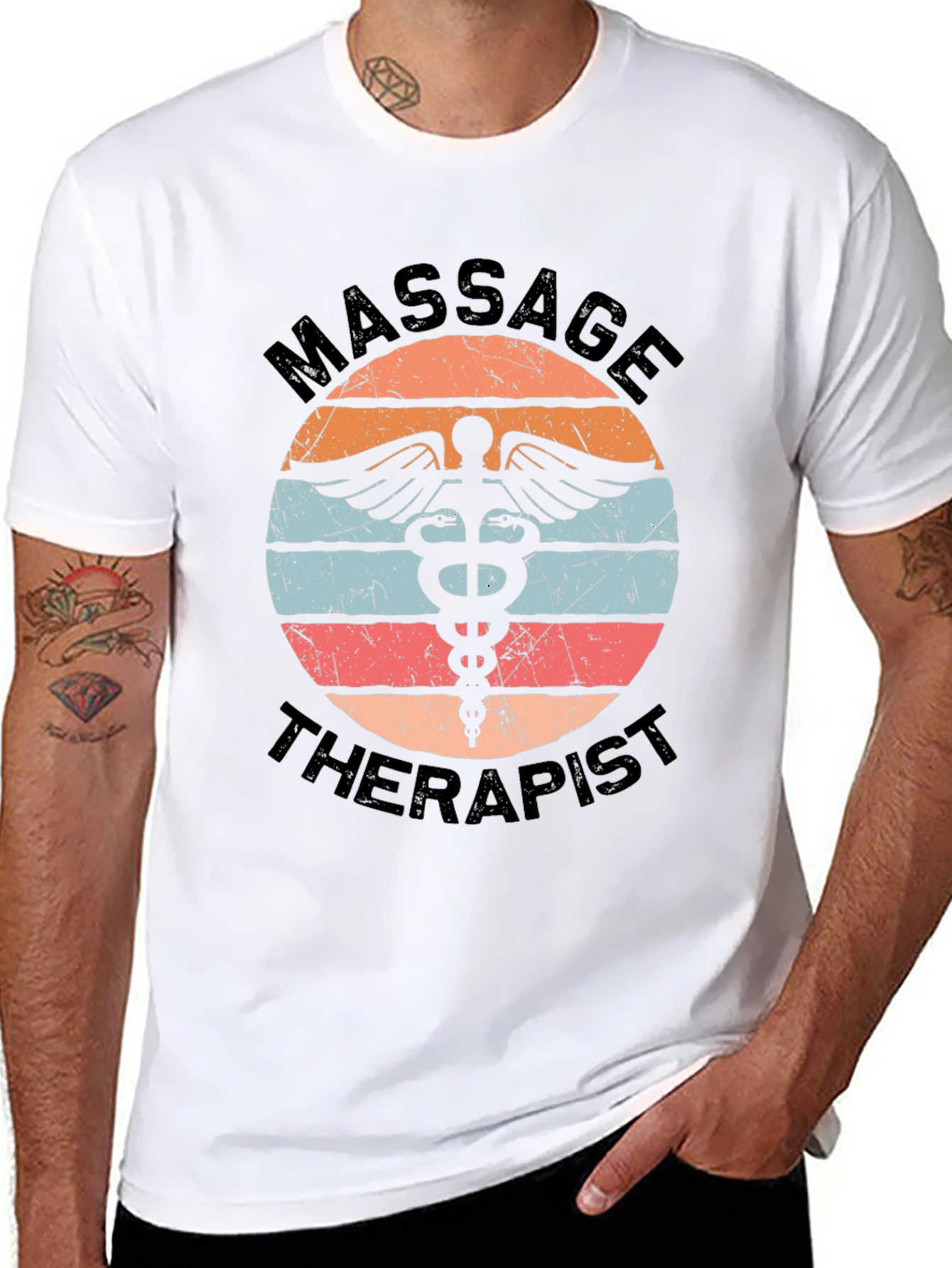 Massage Therapist Retro Style T-Shirt