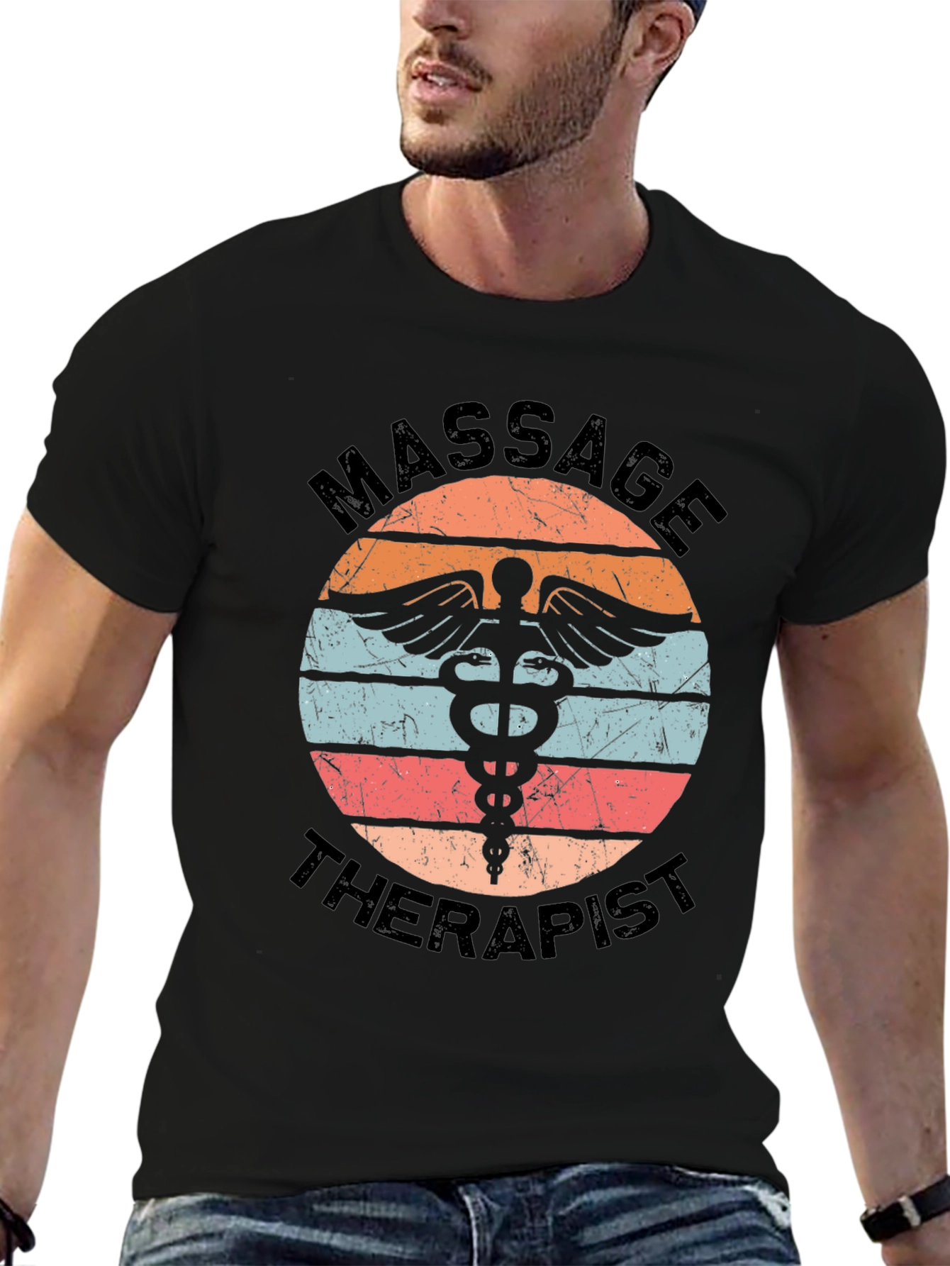 Massage Therapist Retro Style T-Shirt