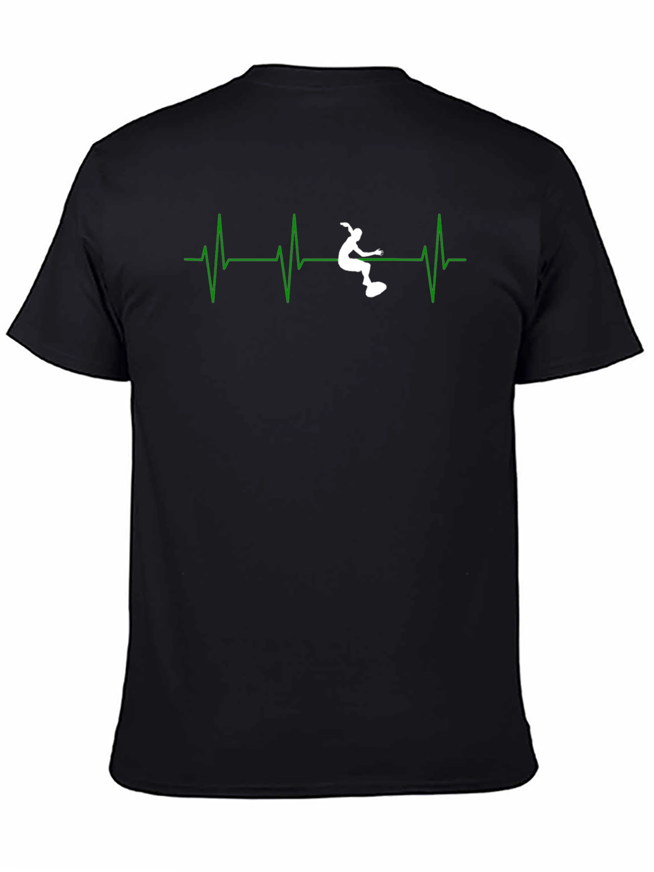 Surfer Heartbeat T-Shirt - Black Cotton Graphic Tee