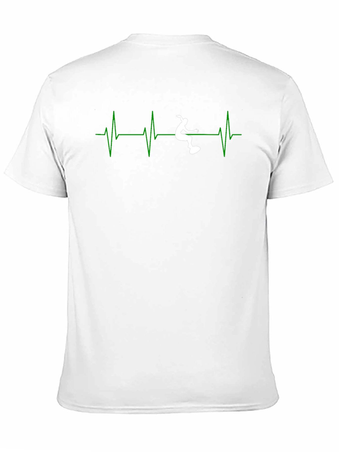 Surfer Heartbeat T-Shirt - Black Cotton Graphic Tee