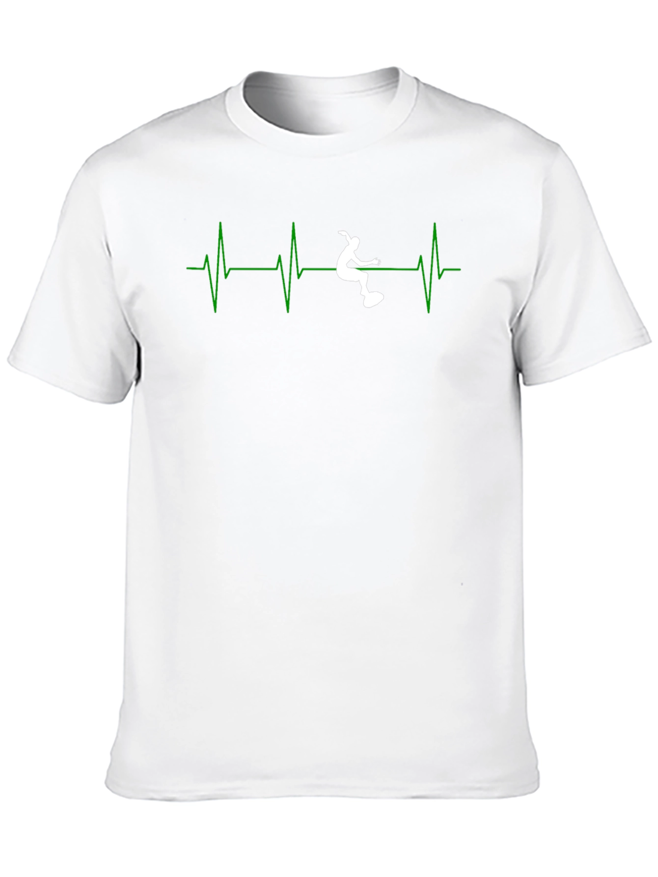 Surfer Heartbeat T-Shirt - Black Cotton Graphic Tee