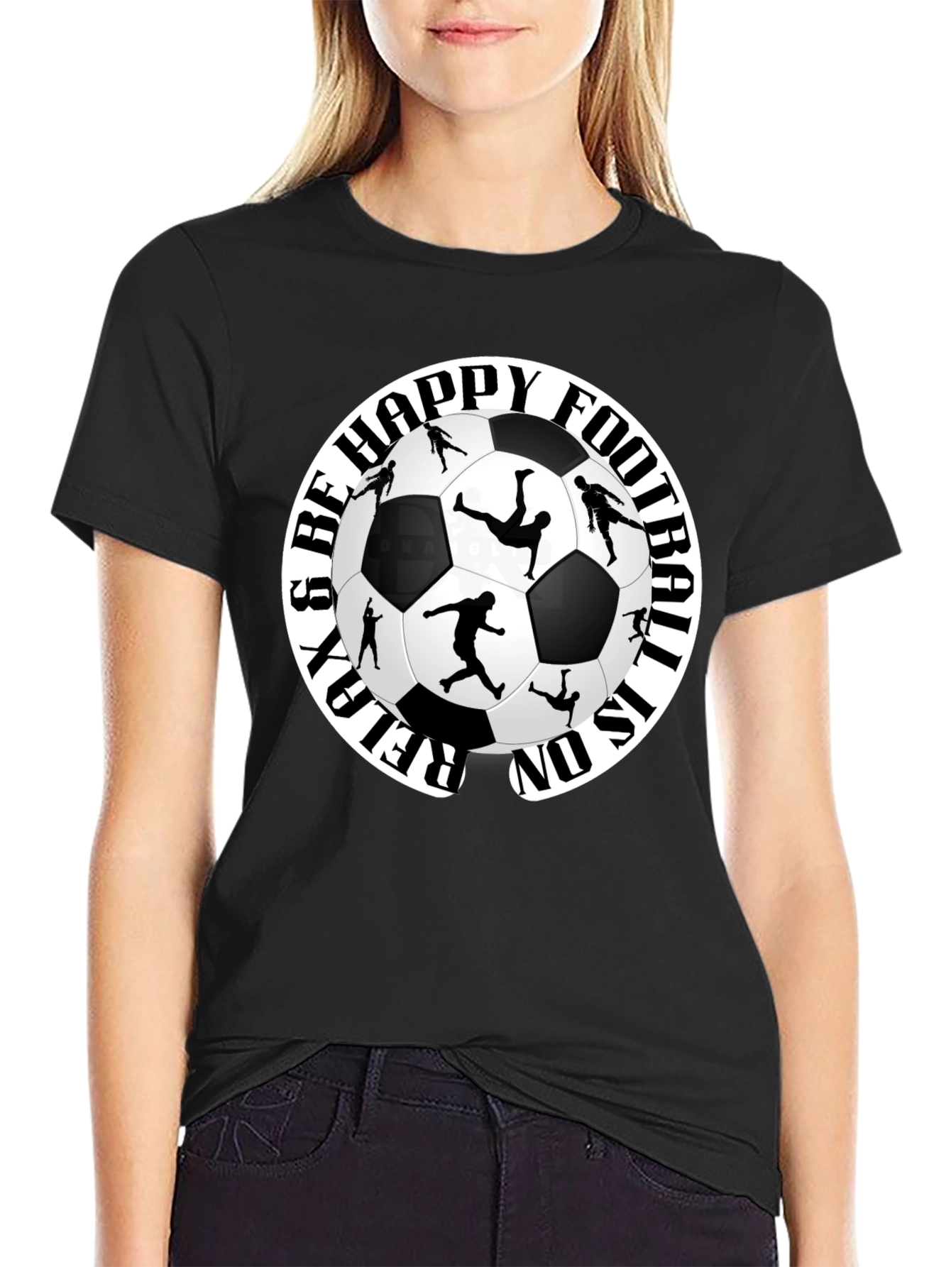 Relax and Be Happy Football T-Shirt