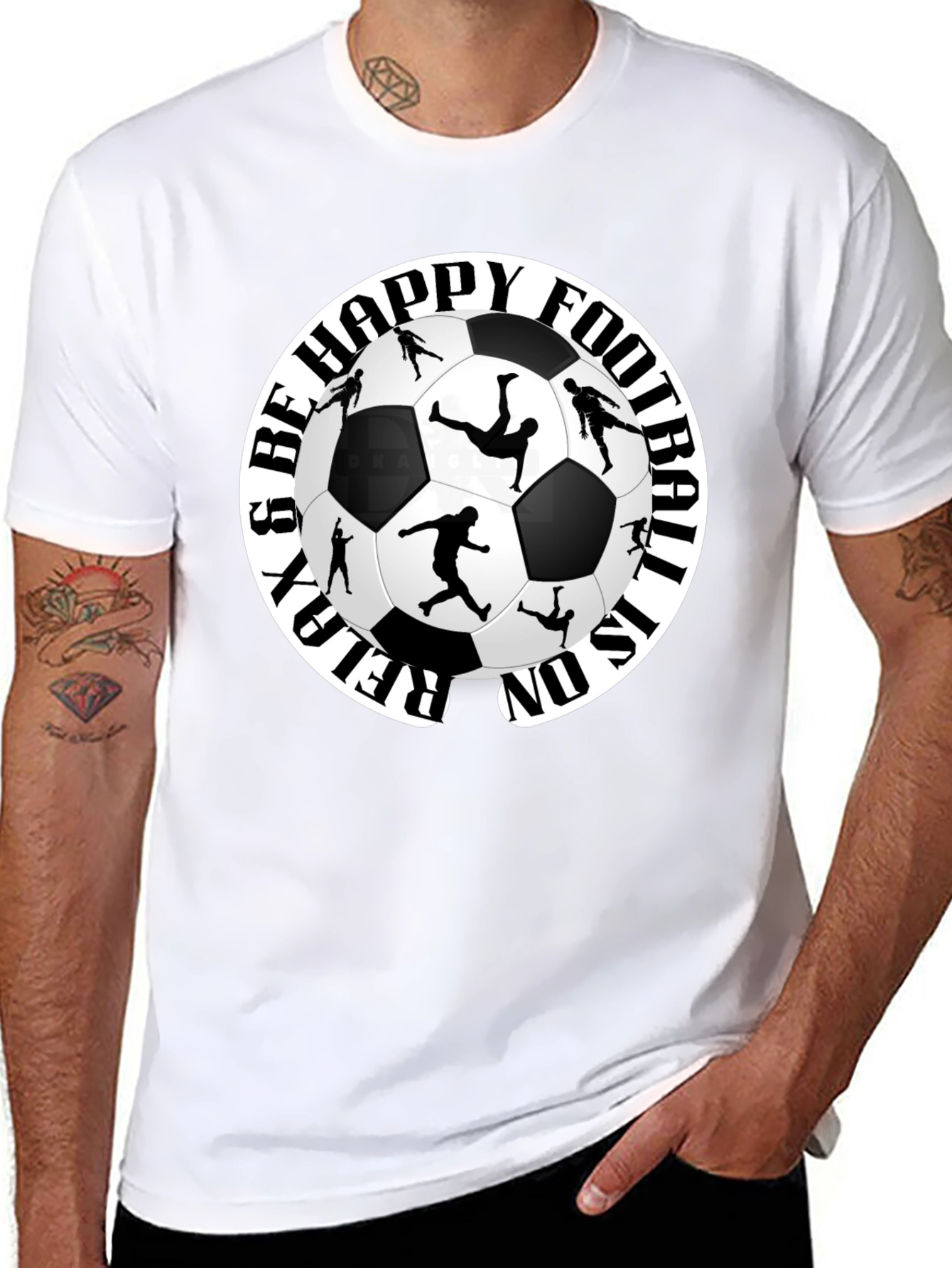 Relax and Be Happy Football T-Shirt