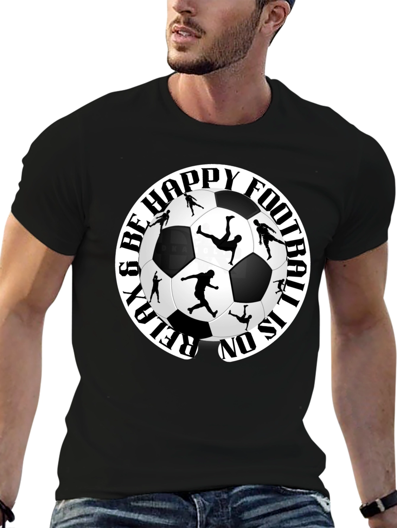 Relax and Be Happy Football T-Shirt