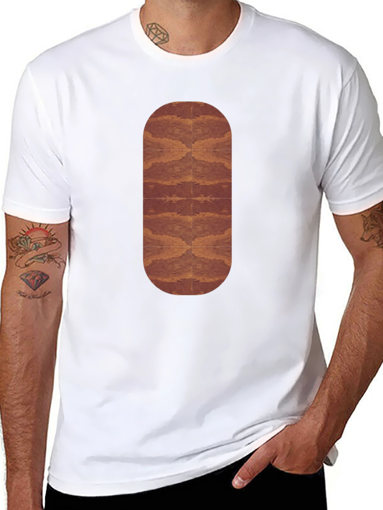 Stylish Black Graphic Tee - Abstract Design