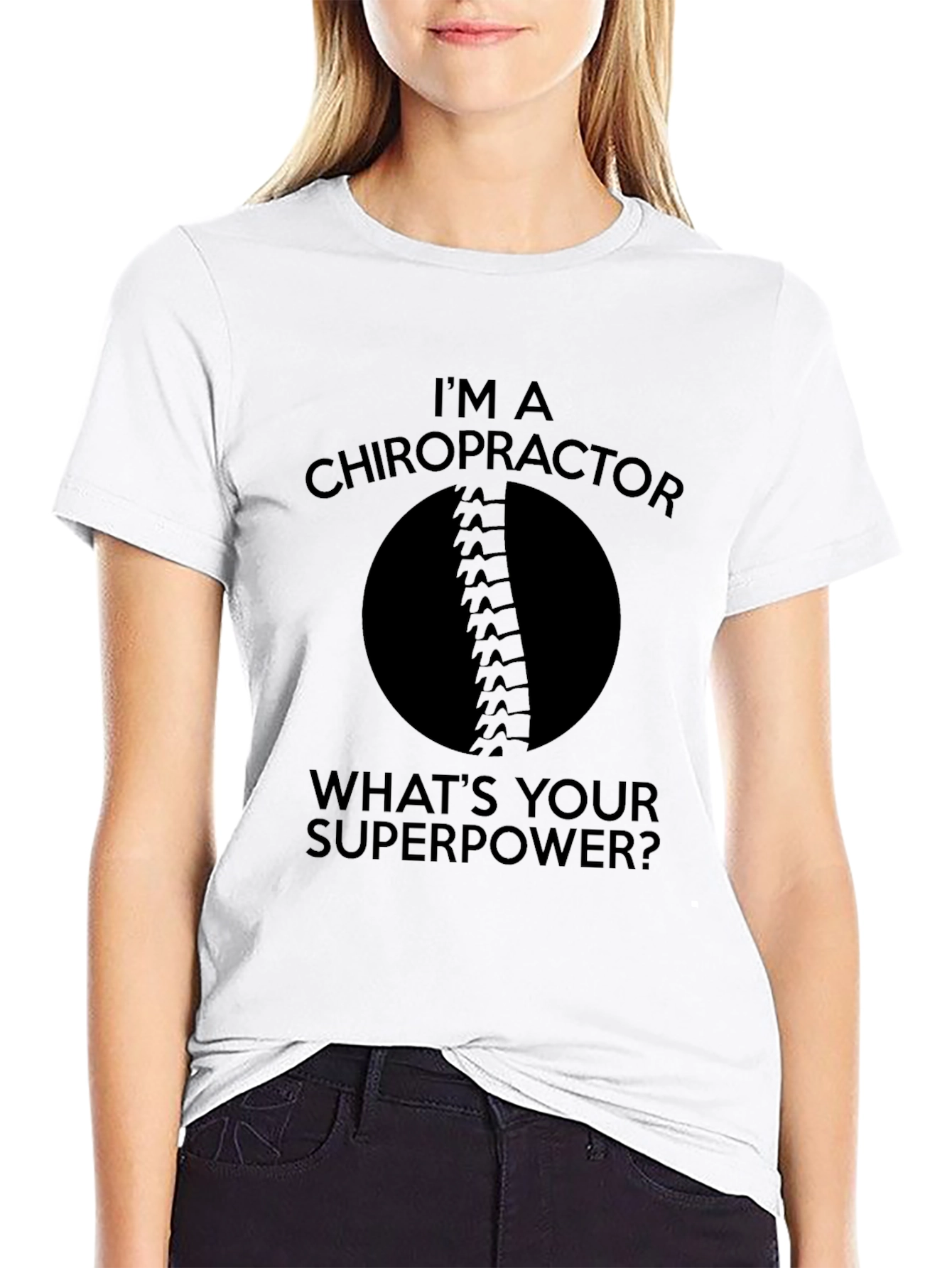 Chiropractor Superpower Black T-Shirt