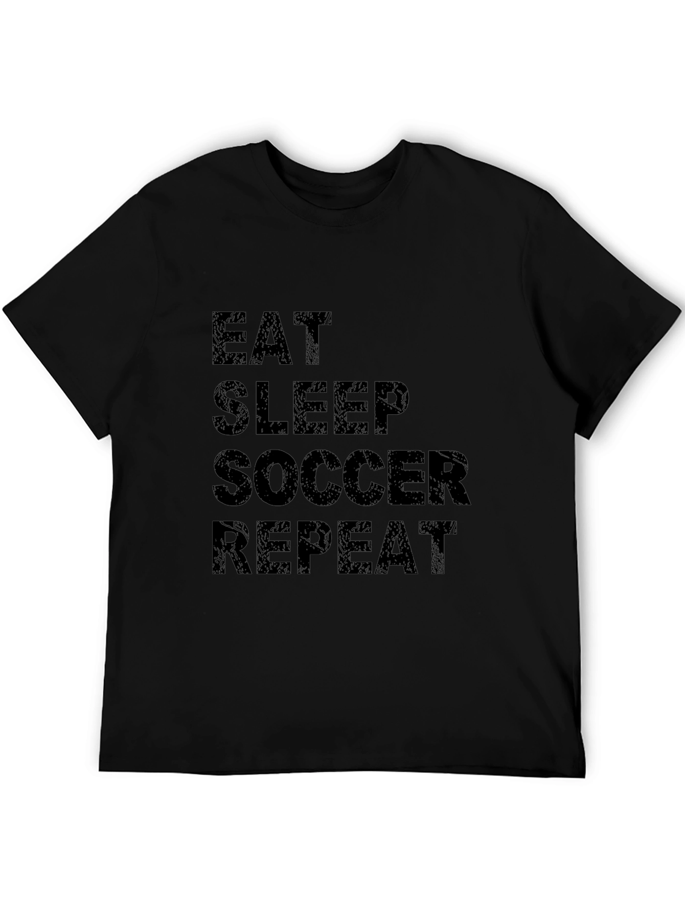 Eat Sleep Soccer Repeat Black T-Shirt