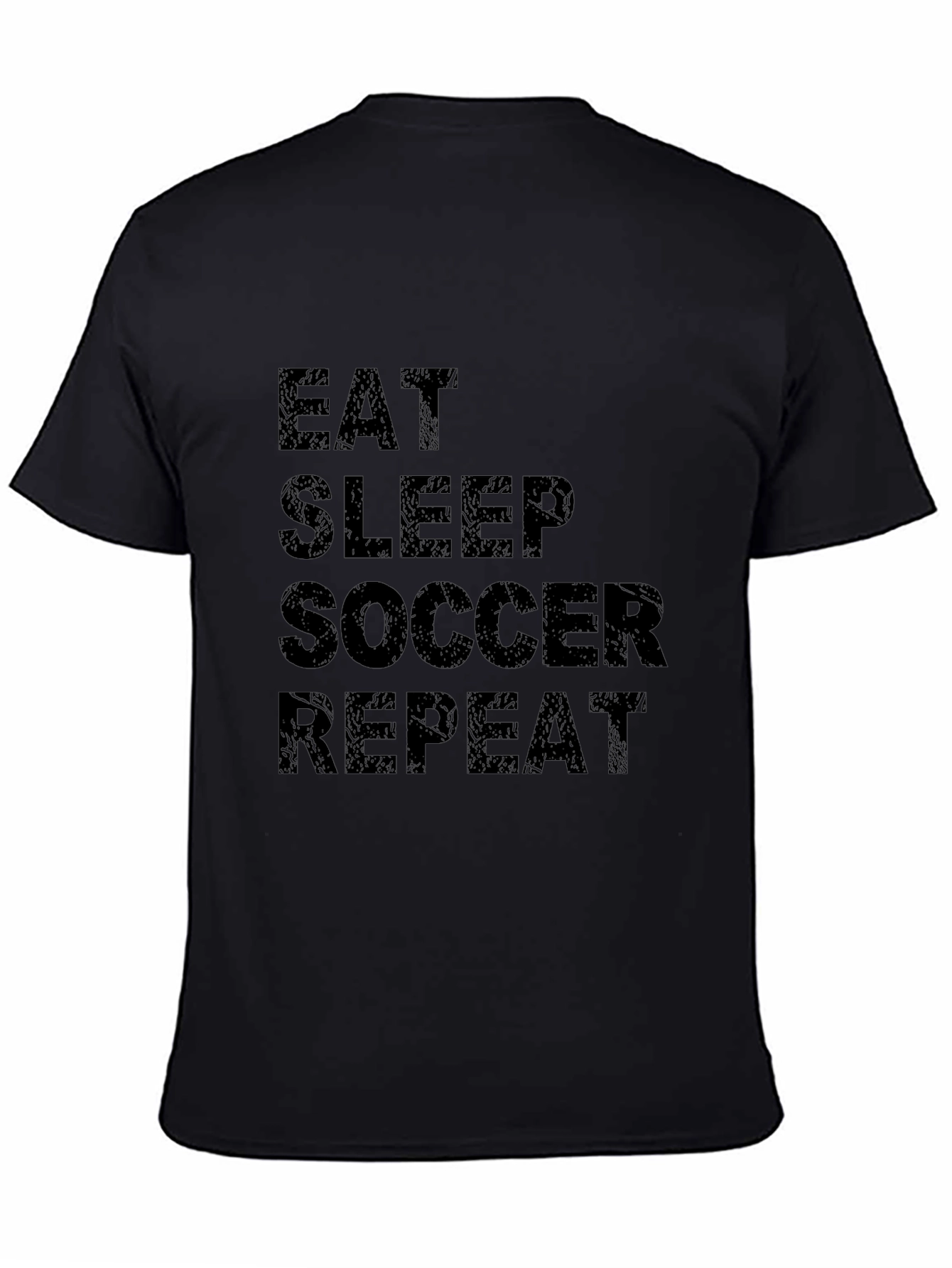 Eat Sleep Soccer Repeat Black T-Shirt