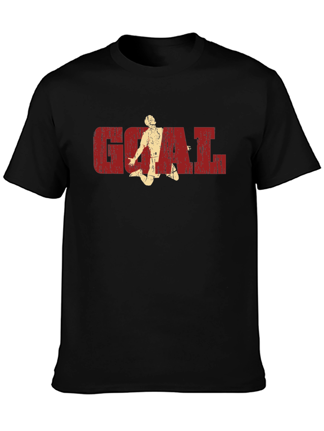 Goal Soccer Graphic T-Shirt - Black Cotton Tee