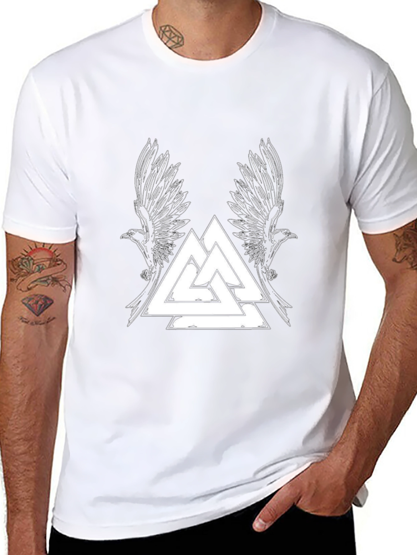 Valknut Ravens Graphic Tee - Viking Style